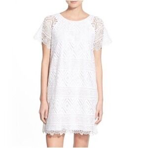Madewell Lyric Off White Crochet Lace Shift Dress 2 Coquette‎ Romantic Luxe